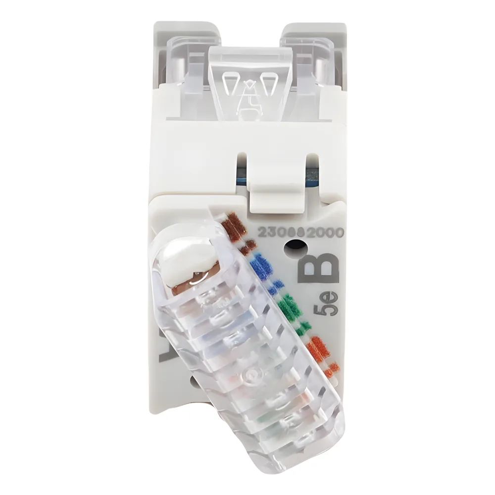 Jack Ultramax Cat5e, UTP, Montaje Híbrido en Placa de Pared (Plano y Angulado), Color Gris, Punch Down – vista 5