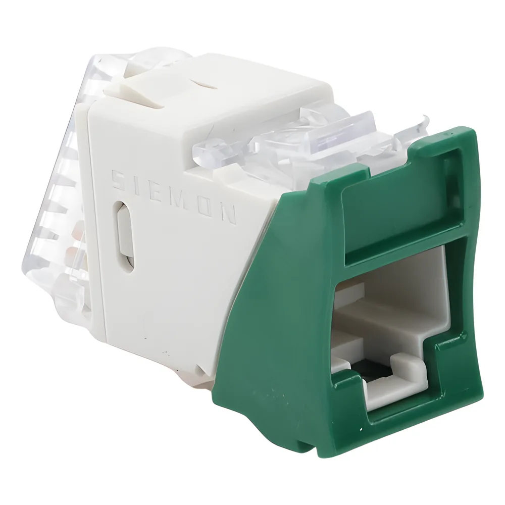 Jack UltraMAX Cat5e, UTP, Montaje Híbrido en Placa de Pared (Plano y Angulado), Color Verde, Punch Down – vista 5