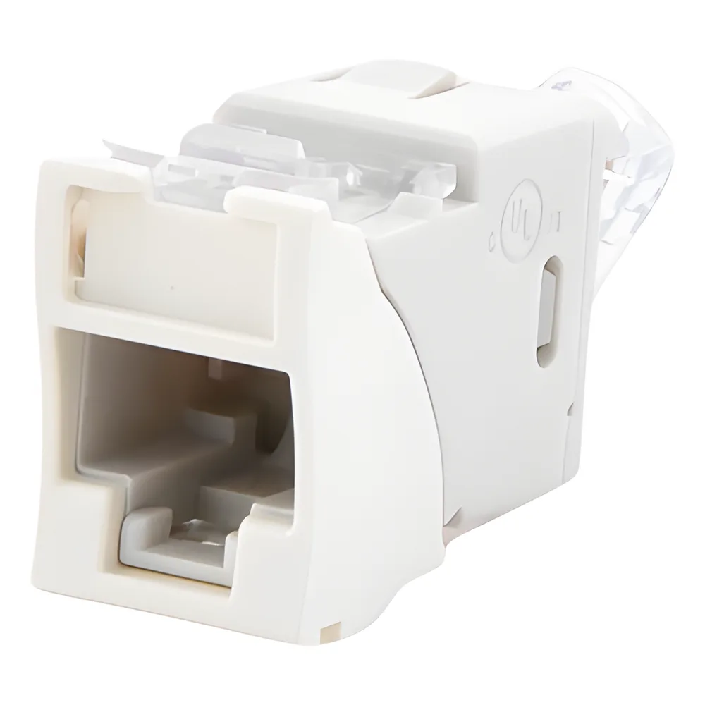 Jack Ultramax Cat6, UTP, Montaje Híbrido en Placa de Pared (Plano y Angulado), Color Blanco, Punch Down – vista 2