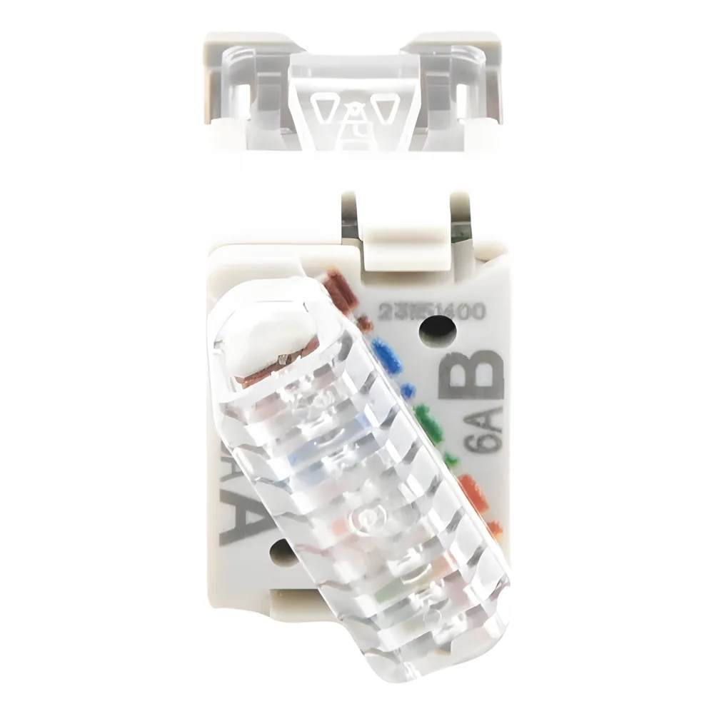 Jack Ultramax Cat6A, UTP, Montaje Híbrido en Placa de Pared (Plano y Angulado), Color Gris, Punch Down – vista 5