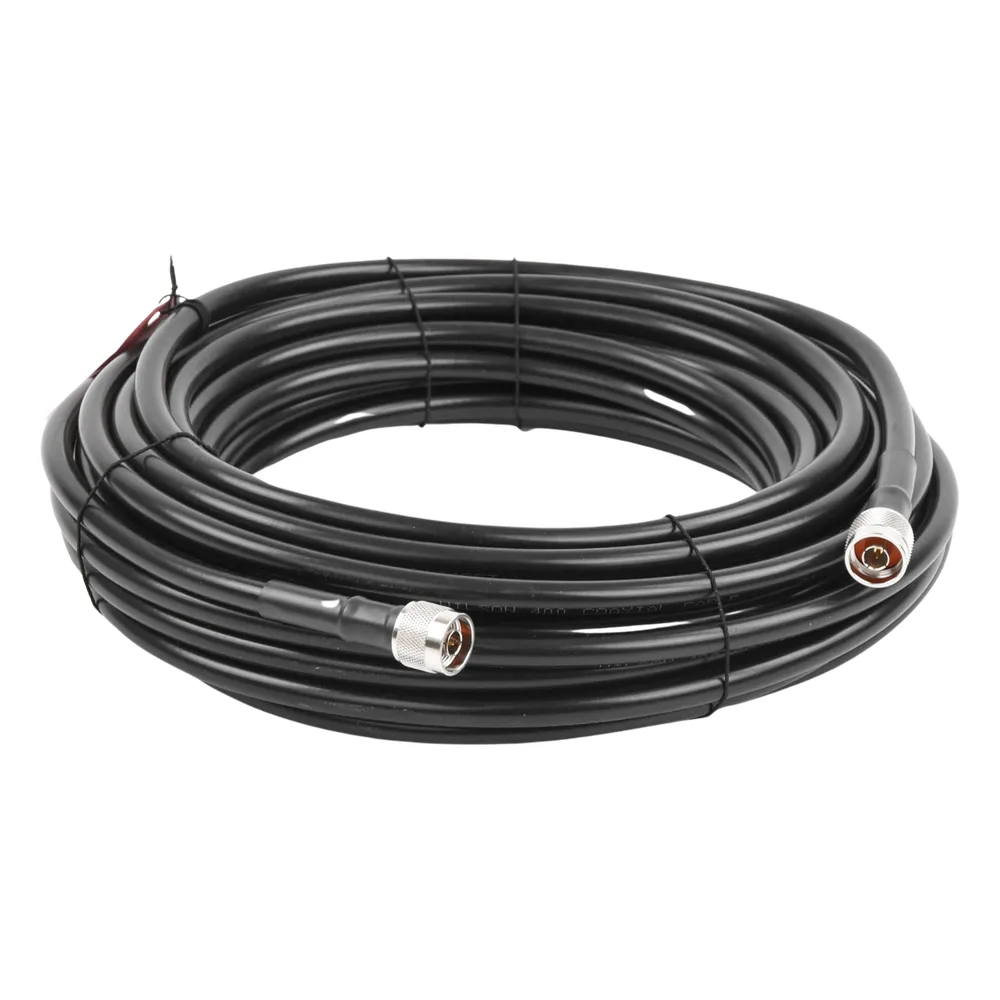 Jumper Coaxial de 50 Ohm con Cable Wilson-400 | Conector N Macho en los Extremos | 15.24 Metros (50 Pies) de Longitud. – vista 2