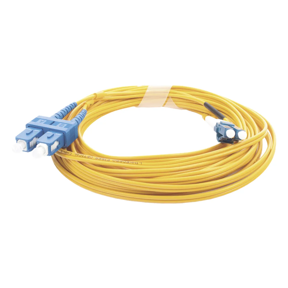 Jumper de Fibra Óptica Monomodo 9/125 LC/UPC-SC/UPC, PVC, 2.0 mm, Dúplex, Amarillo, 5 Metros (16.40 Pies) – vista 3