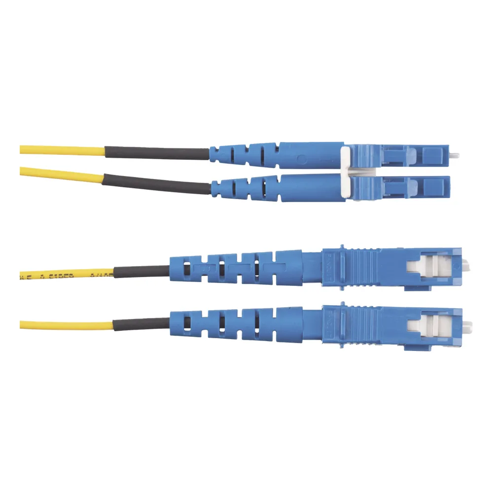 Jumper de Fibra Optica Monomodo 9/125 OS2, LC-SC Duplex, OFNR (Riser), Color Amarillo, 5 Metros (16.40 Pies) – vista 2
