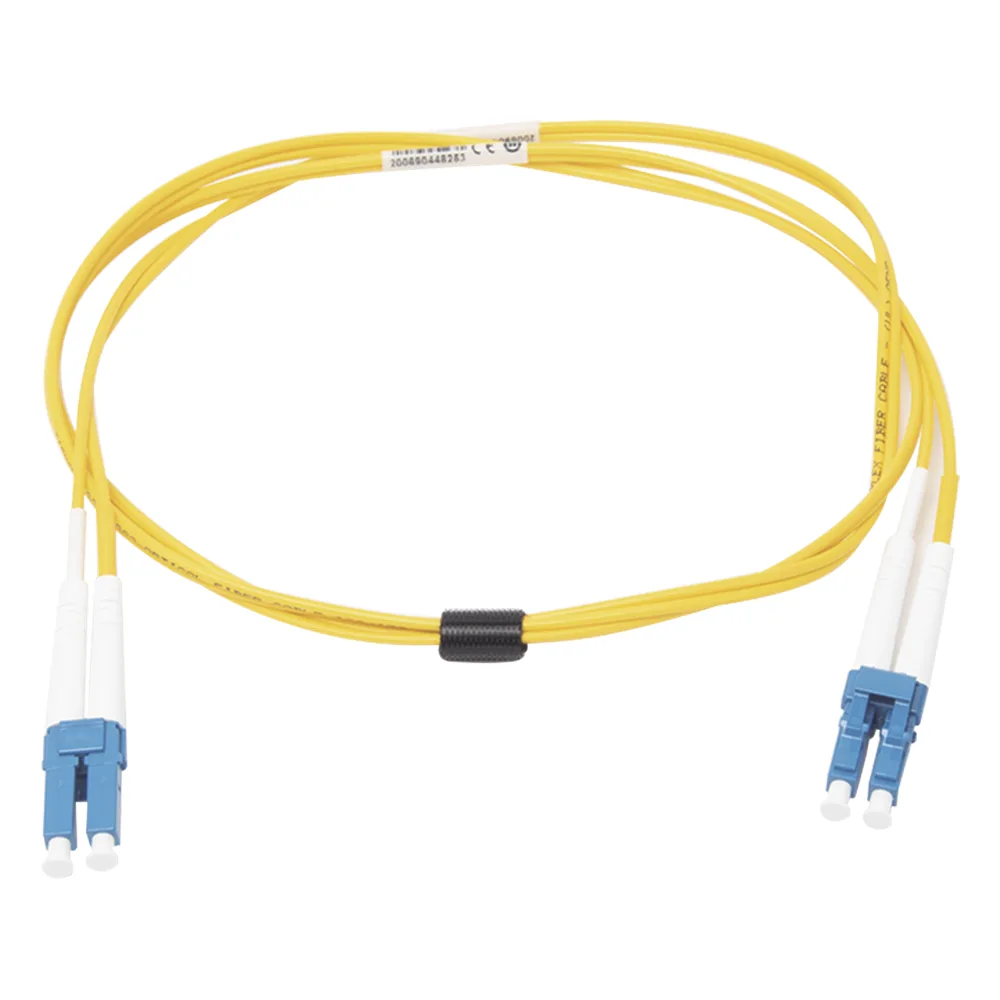 Jumper de Fibra Óptica Monomodo (OS2), XGLO, Riser, LC/UPC-LC/UPC Duplex, OFNR, Color Amarillo, 1 Metro (3.28 Pies) – vista 2