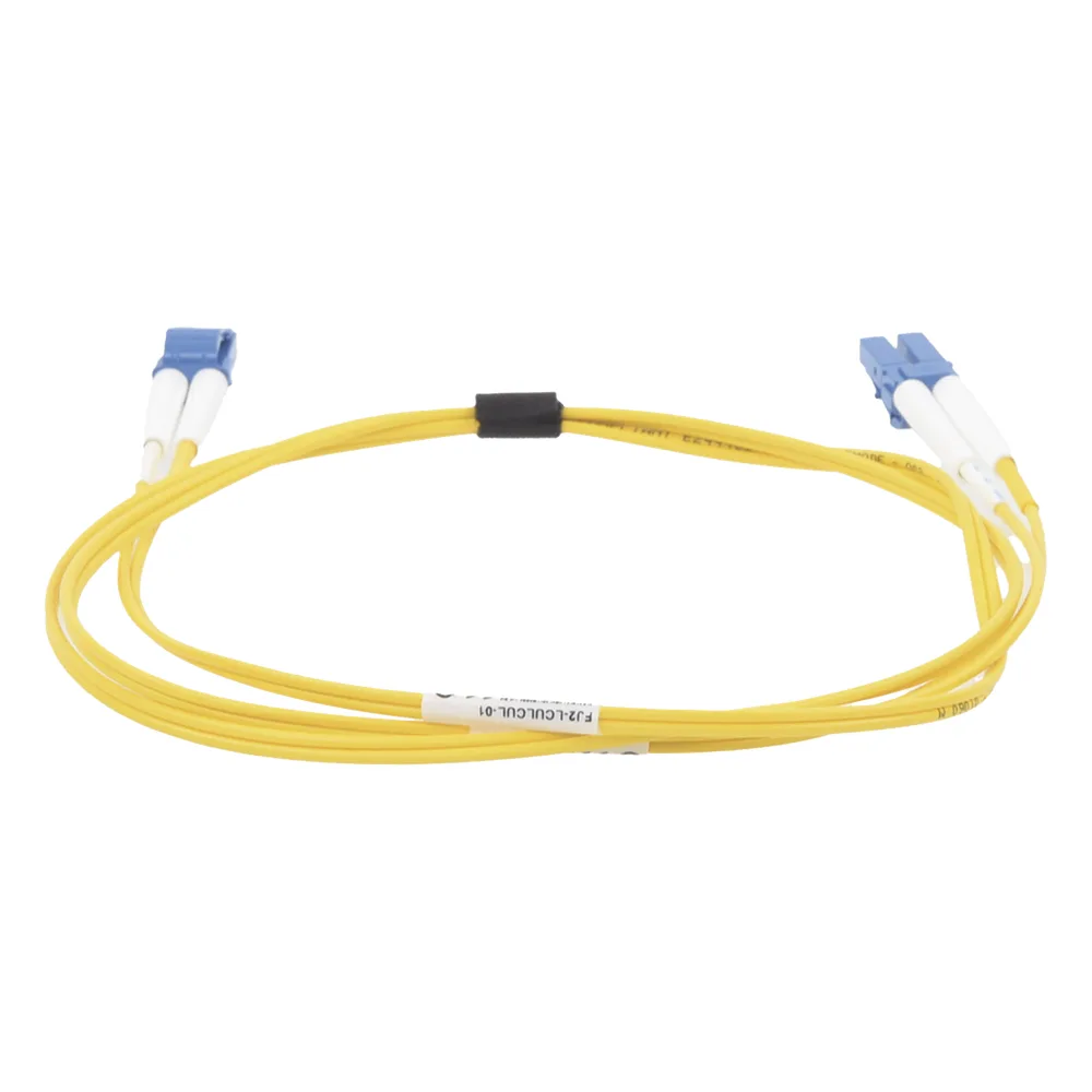 Jumper de Fibra Óptica Monomodo (OS2), XGLO, Riser, LC/UPC-LC/UPC Duplex, OFNR, Color Amarillo, 1 Metro (3.28 Pies) – vista 4