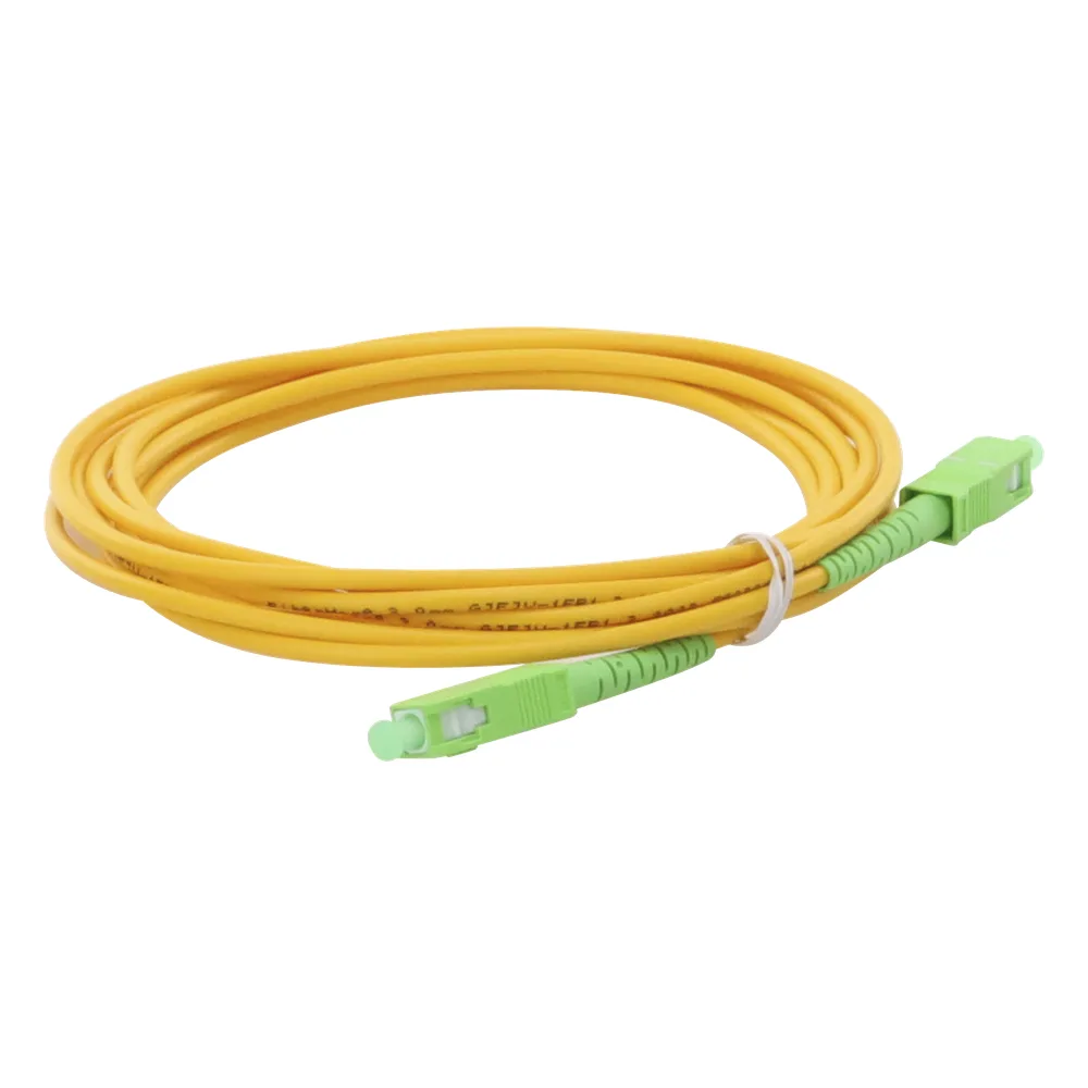 Jumper de Fibra Óptica Monomodo SC/APC-SC/APC Simplex de 2 Metros (6.56 Pies) 3mm