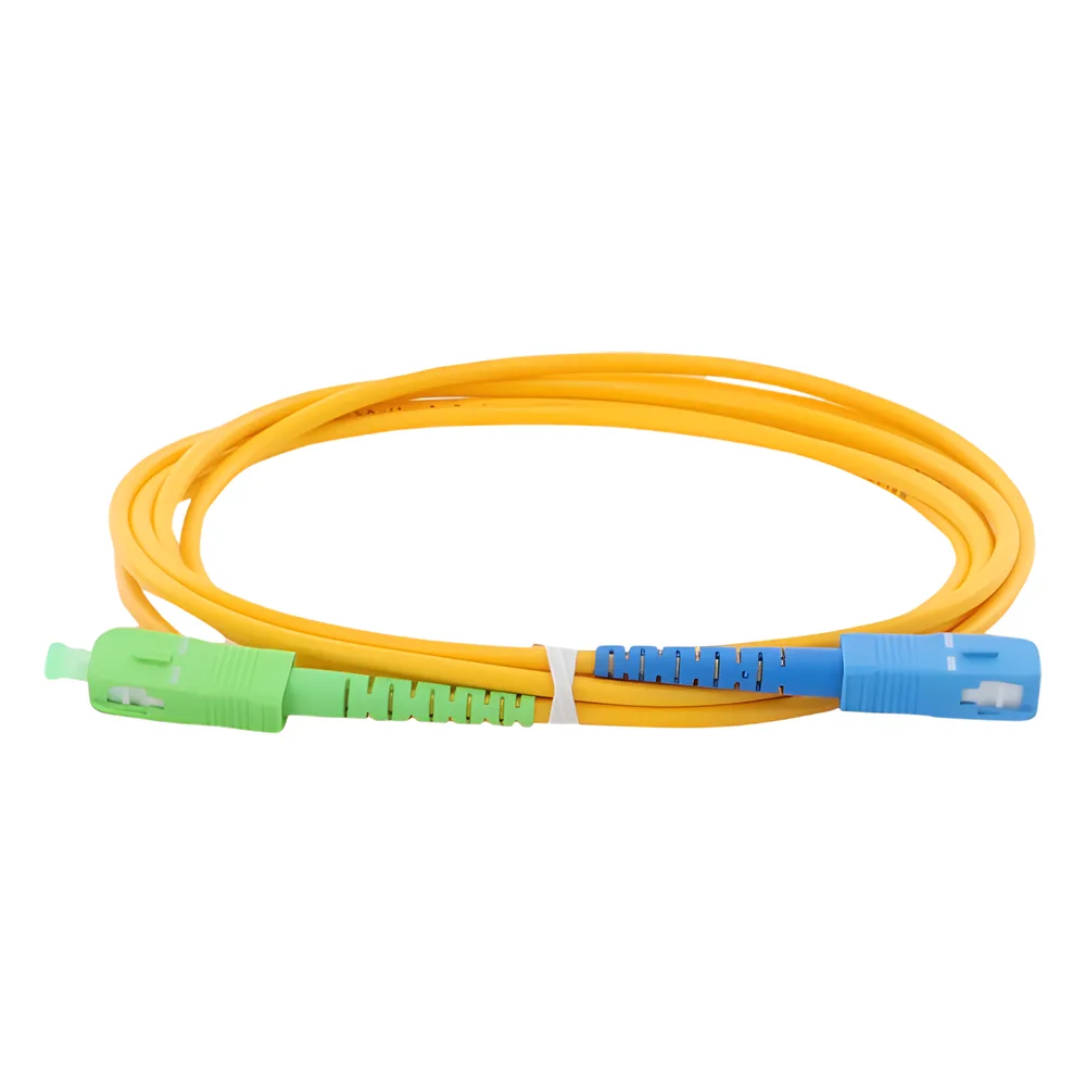 Jumper de Fibra Óptica Monomodo SC/APC-SC/UPC Simplex de 2 Metros (6.56 Pies), 3mm – vista 2