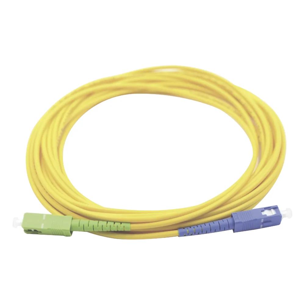 Jumper de Fibra Óptica Monomodo SC/UPC-SC/APC Simplex, Color Amarillo 3 Metros (9.84 Pies)