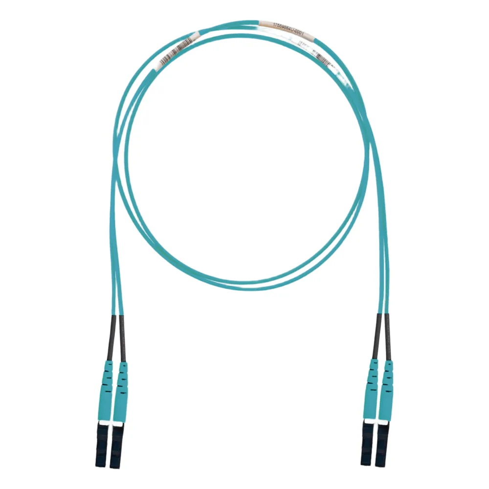 Jumper de Fibra Óptica Multimodo 50/125 OM3, LC-LC Duplex, LSZH (Cero Halógenos), Color Aqua, 5 Metros (16.40 Pies)