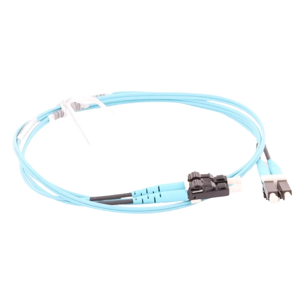 Jumper de Fibra Optica Multimodo 50/125 OM3, LC-LC Duplex, OFNR (Riser), Color Aqua, 1 Metro (3.28 Pies) – vista 4