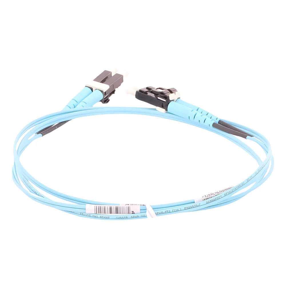 Jumper de Fibra Optica Multimodo 50/125 OM3, LC-LC Duplex, OFNR (Riser), Color Aqua, 1 Metro (3.28 Pies) – vista 5