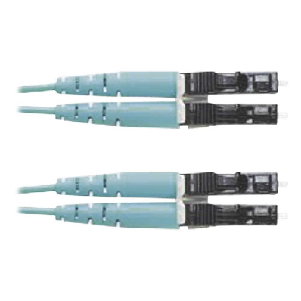 Jumper de Fibra Optica Multimodo 50/125 OM3, LC-LC Duplex, OFNR (Riser), Color Aqua, 25 Metros (82.02 Pies) – vista 2