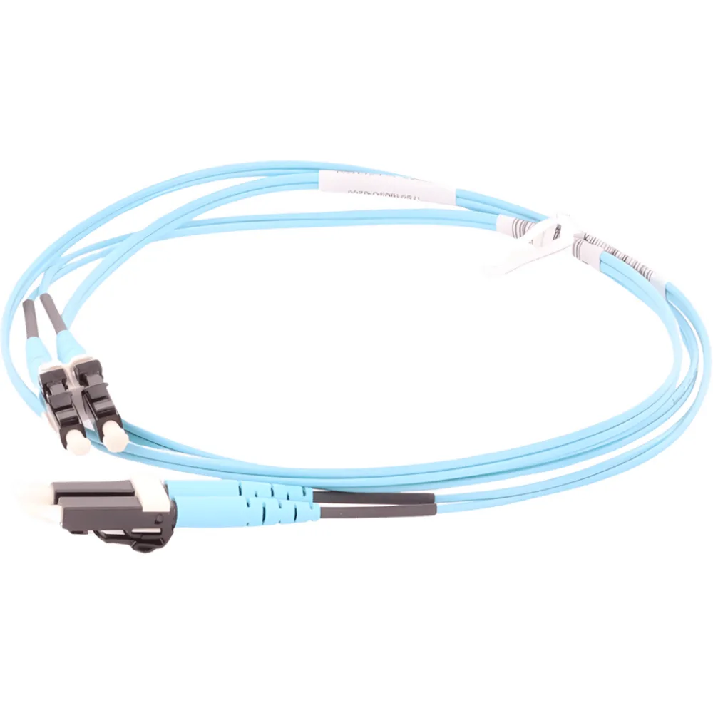 Jumper de Fibra Optica Multimodo 50/125 OM3, LC-LC Duplex, OFNR (Riser), Color Aqua, 35 Metros (114.83 Pies) – vista 2