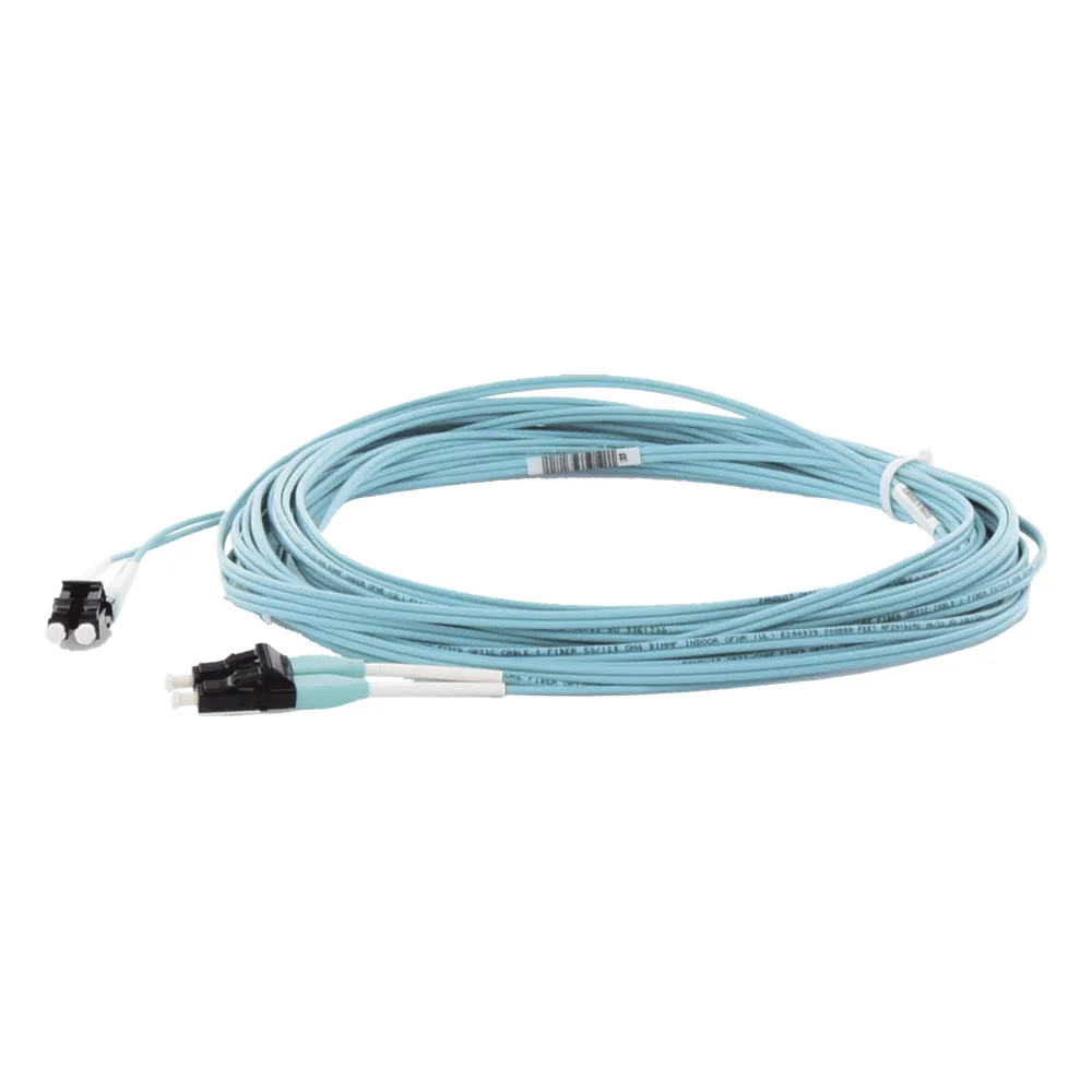 Jumper de Fibra Optica Multimodo 50/125 OM4, LC-LC Duplex, OFNR (Riser), Color Aqua, 10 Metros (32.81 Pies) – vista 3