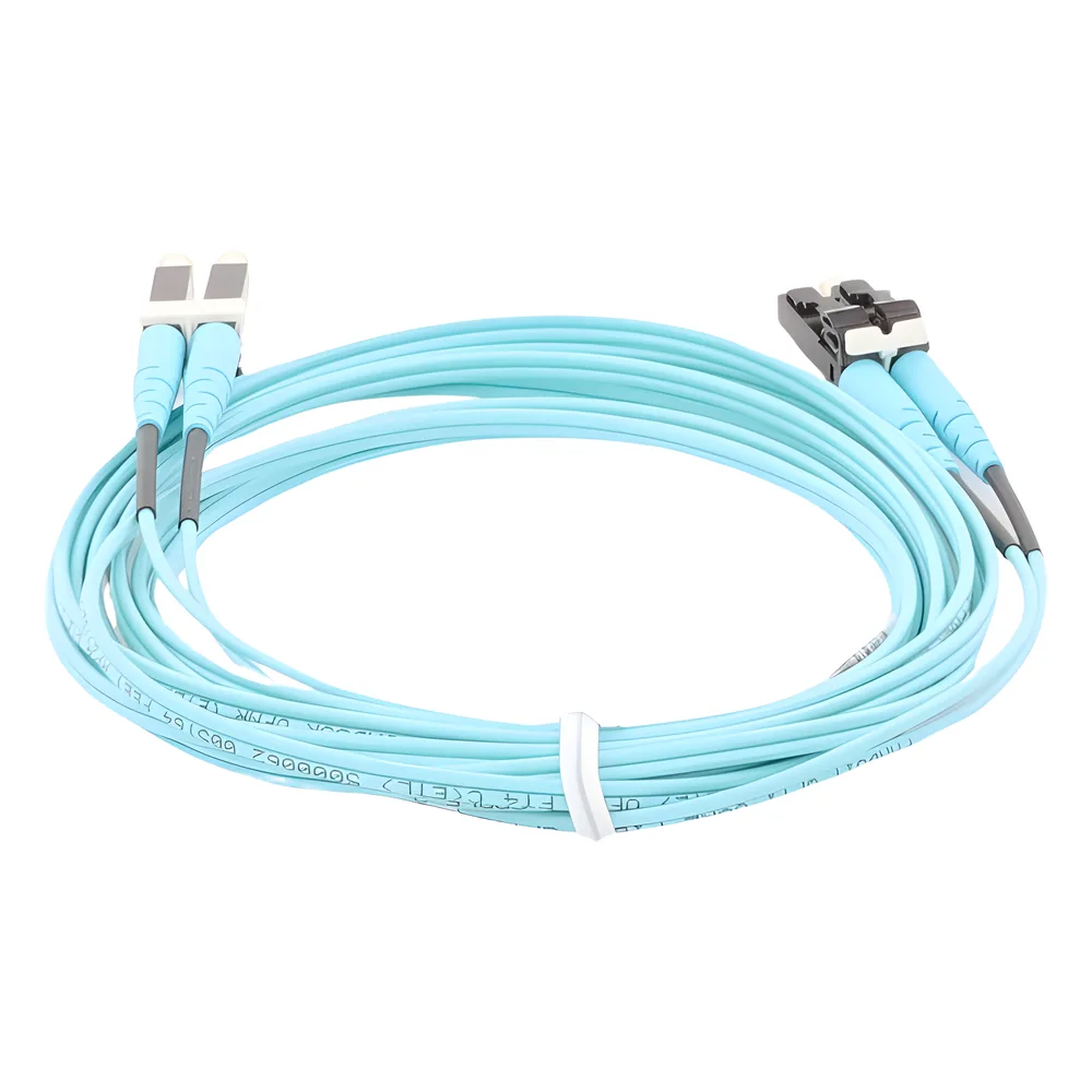 Jumper de Fibra Optica Multimodo 50/125 OM4, LC-LC Duplex, OFNR (Riser), Color Aqua, 3 Metros (9.84 Pies) – vista 3