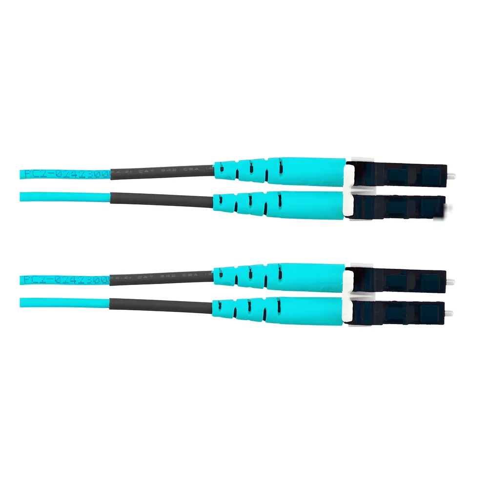 Jumper de Fibra Óptica Multimodo 50/125 OM4, LC-LC Duplex, OFNR (Riser), Color Aqua, 6 Metros (19.69 Pies) – vista 2
