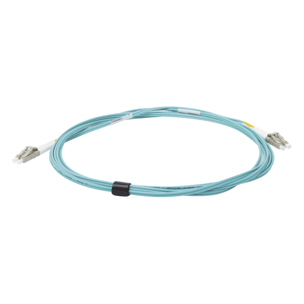 Jumper de Fibra Óptica Multimodo 50/125 XGLO OM3, LC-LC Duplex, OFNR, Color Aqua, 3 Metros (9.84 Pies) – vista 2
