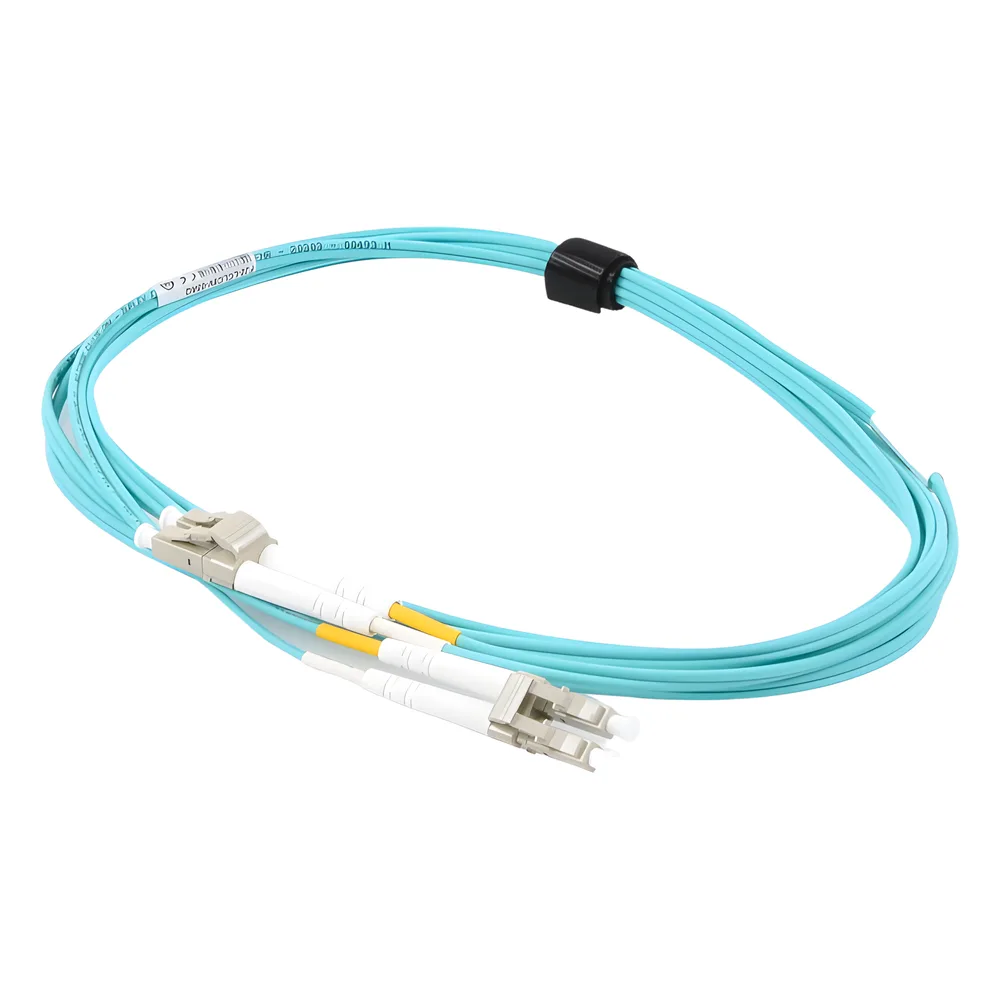 Jumper de Fibra Óptica Multimodo 50/125 XGLO OM4, LC-LC Duplex, OFNR, Color Aqua, 3 Metros (9.84 Pies) – vista 3