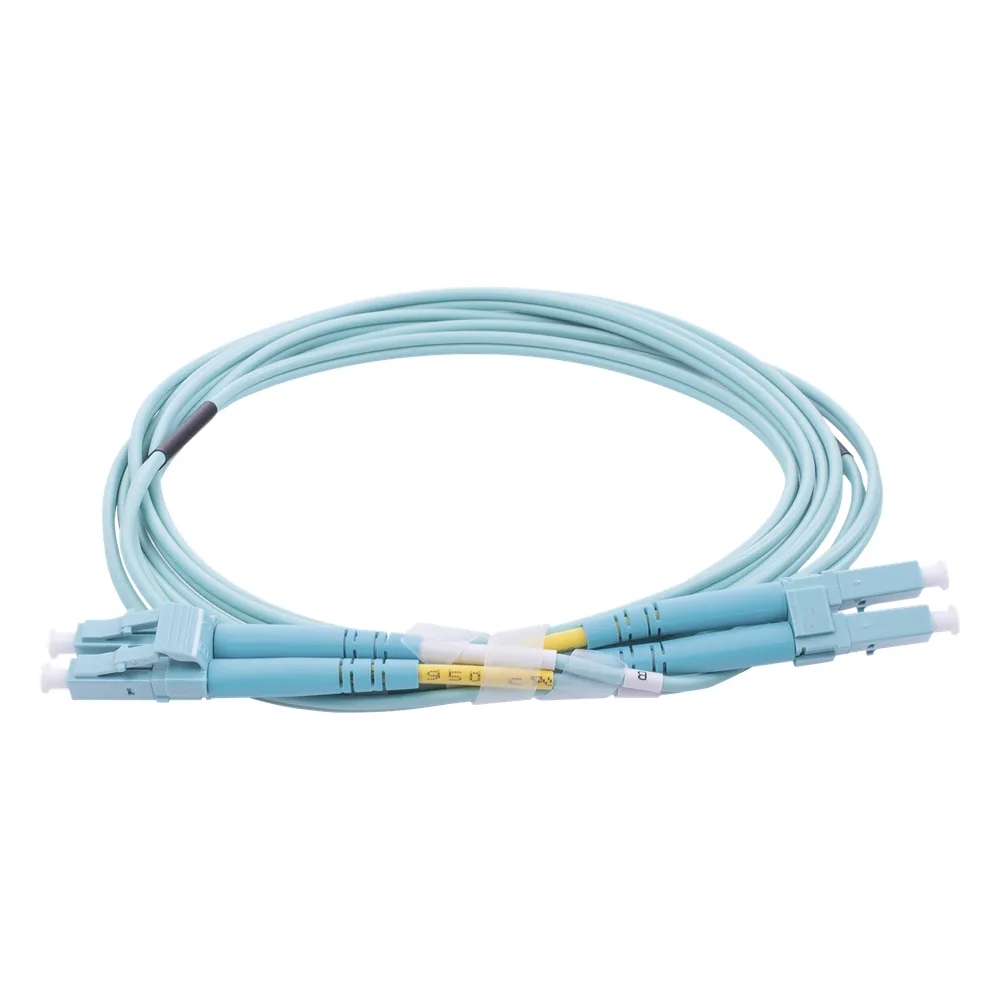 Jumper de Fibra Óptica Multimodo OM3 50/125 LC-LC OFNR (Riser), 2.0 mm, Dúplex, Aqua, 2 Metros (6.56 Pies) – vista 2