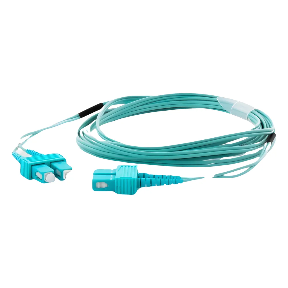 Jumper de Fibra Óptica Multimodo OM3 50/125 SC-SC OFNR (Riser), 2.0 mm, Dúplex, Aqua, 3 Metros (9.84 Pies) – vista 2