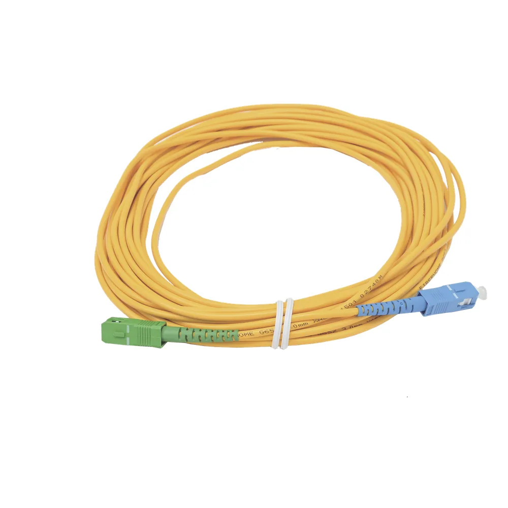 Jumper de Fibra Óptica Simplex, Monomodo, con Conectores SC/UPC-SC/APC, de 10 Metros (32.81 Pies)