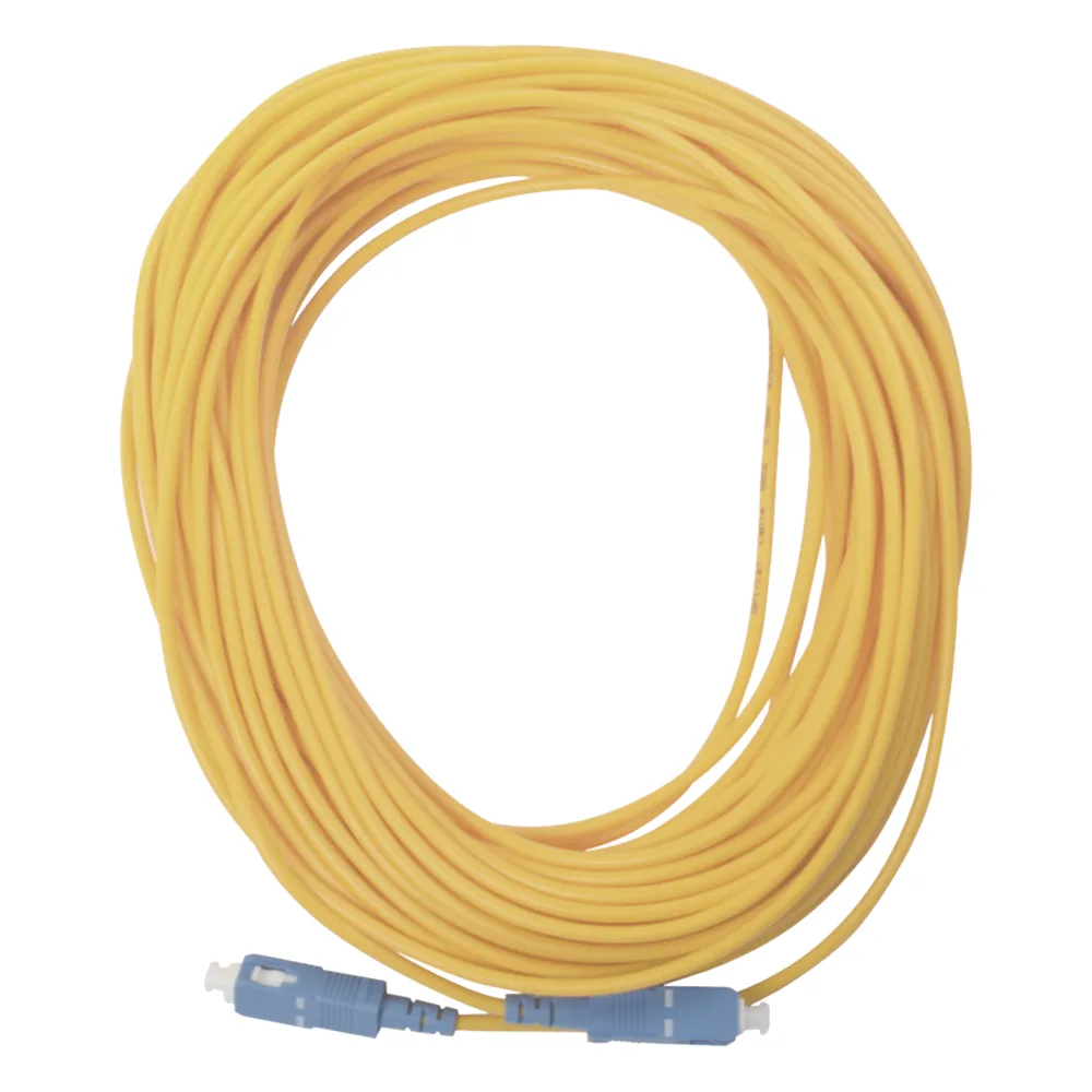 Jumper de Fibra Óptica Simplex, Monomodo, con Conectores SC/UPC-SC/UPC, de 20 Metros