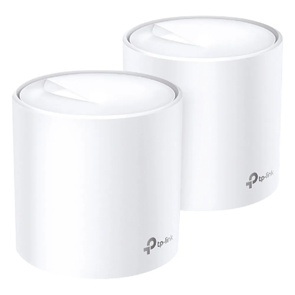 Kit 2 Routers Inalámbricos MESH Interior para Hogar / Doble Banda Wi-Fi 6 AX1800 Mbps / 2 Puerto Gigabit WAN/LAN / 2 Antenas Internas / Administración Mediante la App Deco (iOS, Android) / Protección HomeShield