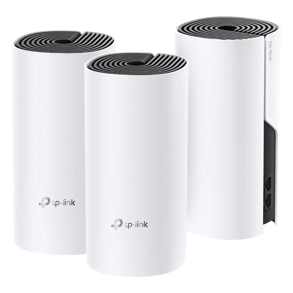 KIT 3 Routers Inalámbricos MESH Interior para Hogar / Doble Banda Wi-Fi 5 AC1200 Mbps / 2 Puerto Gigabit WAN/LAN / 2 Antenas Internas / Administración Mediante la App Deco (iOS, Android)