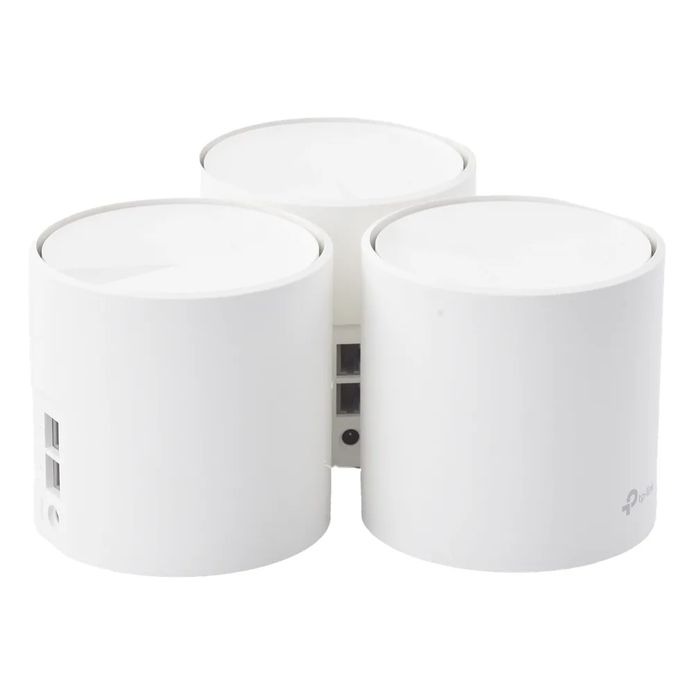 Kit 3 Routers Inalámbricos MESH Interior para Hogar / Doble Banda Wi-Fi 6 AX1800 Mbps / 2 Puerto Gigabit WAN/LAN / 2 Antenas Internas / Administración Mediante la App Deco (iOS, Android) / Protección HomeShield – vista 4