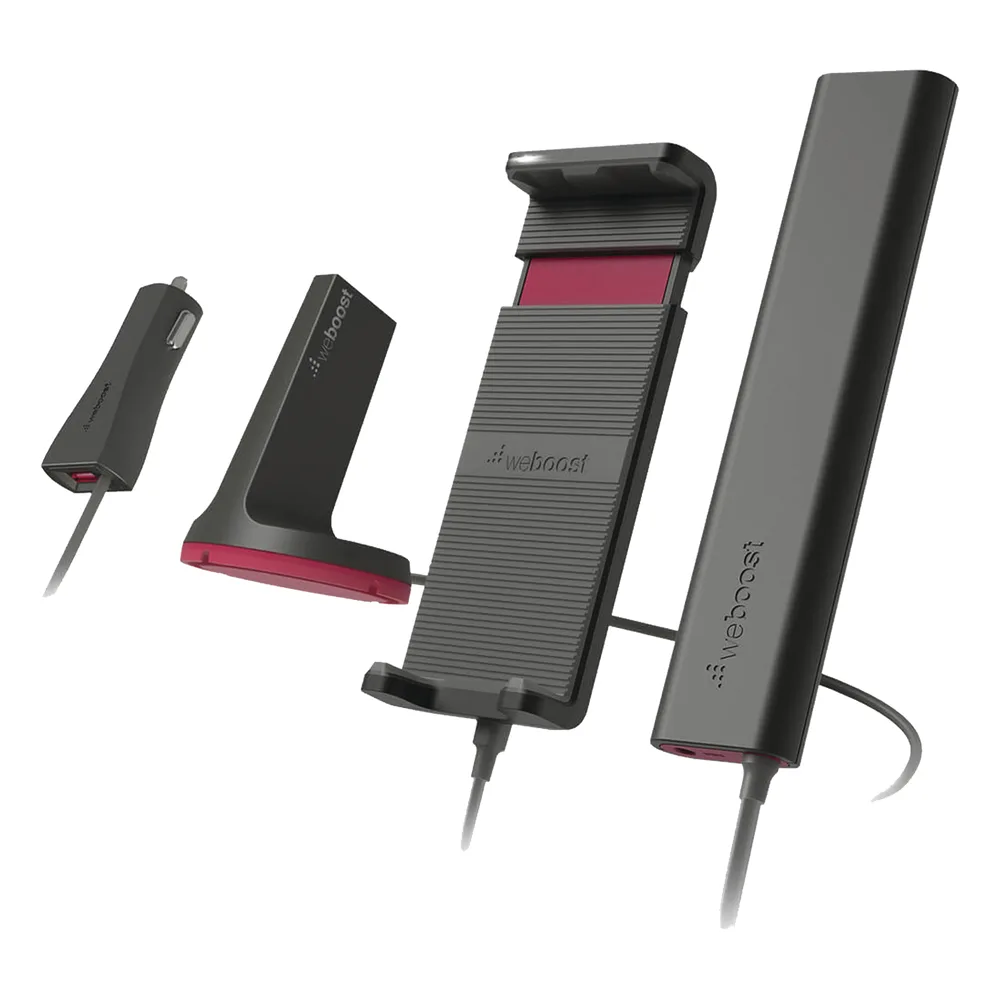 Kit Amplificador de señal celular 4G LTE, 3G y VOZ. Especial para vehículos donde el conductor o copiloto requiere la mayor concentración de señal. Soporta un usuario y múltiples operadores.