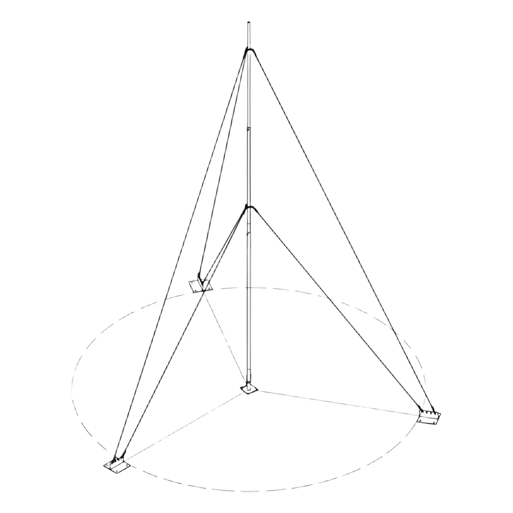 Kit con Mástil Telescópico de 3 m con Accesorios de Instalación (No incluye retenida).