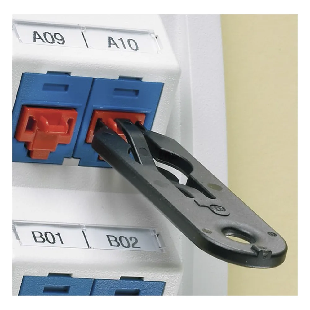 Kit de 10 Dispositivos para Bloquear Puertos Jack RJ45, Color Rojo, Incluye Llave de Extracción – vista 3