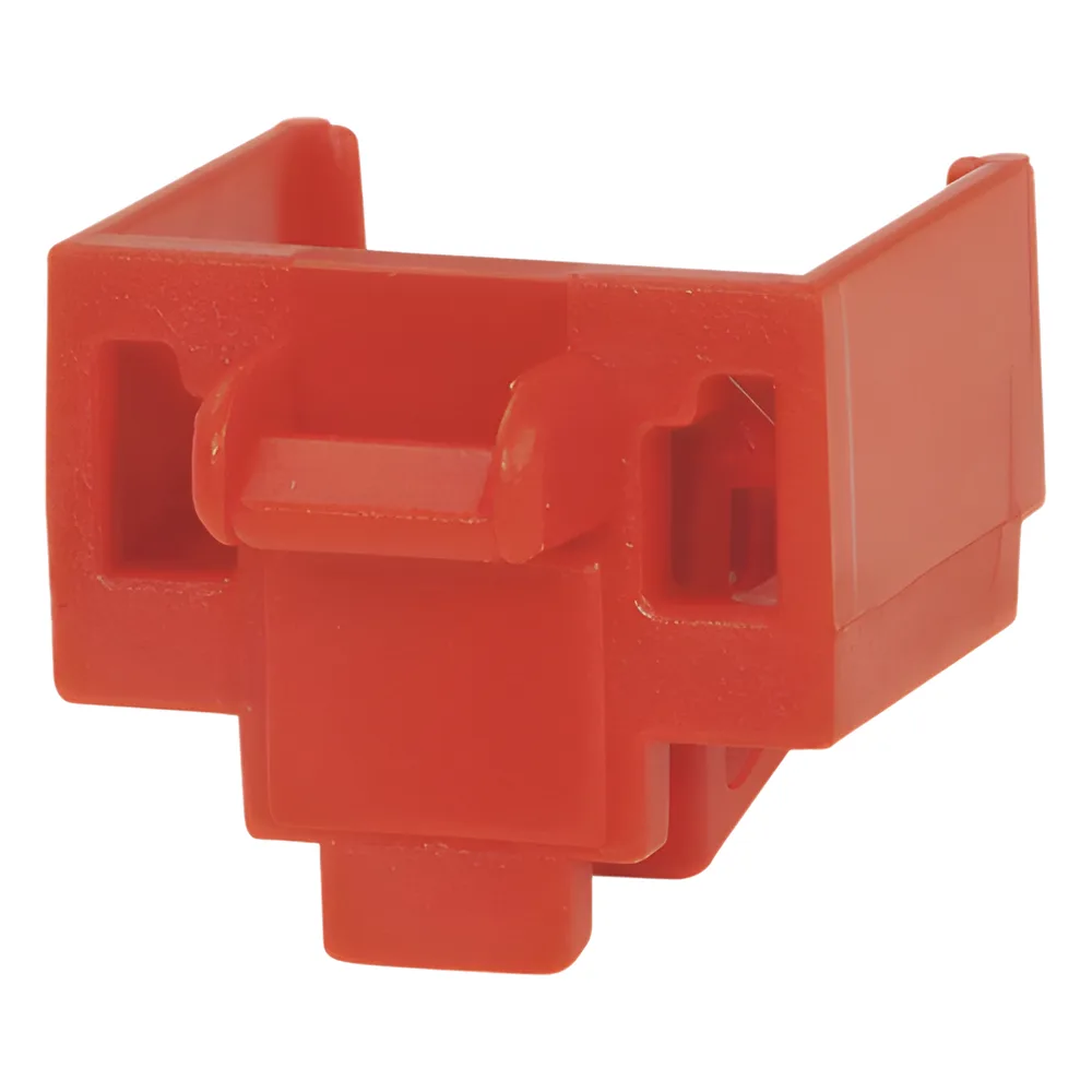 Kit de 10 Dispositivos para Bloquear Puertos Jack RJ45, Color Rojo, Incluye Llave de Extracción