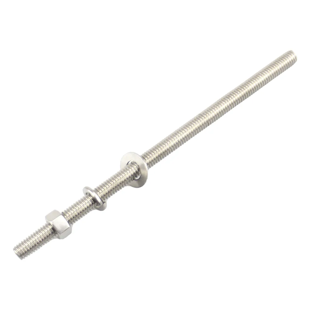 Kit de 10 Varillas Roscadas de 3/8 x 8 in, con Arandelas Planas, Arandelas de Seguridad y Tuercas.