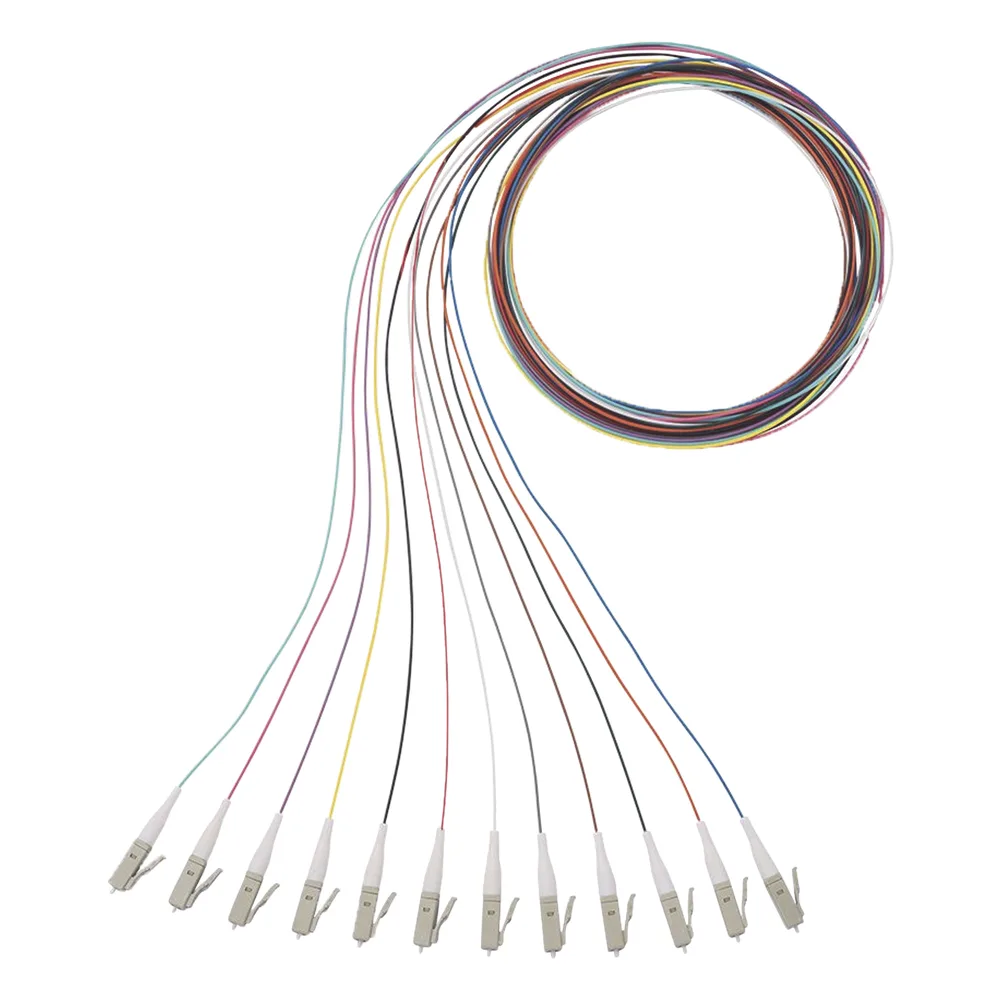 Kit de 12 Pigtails con Conector LC, Multimodo 50/125 OM4, 900um, de 1 Metro (3.28 Pies)
