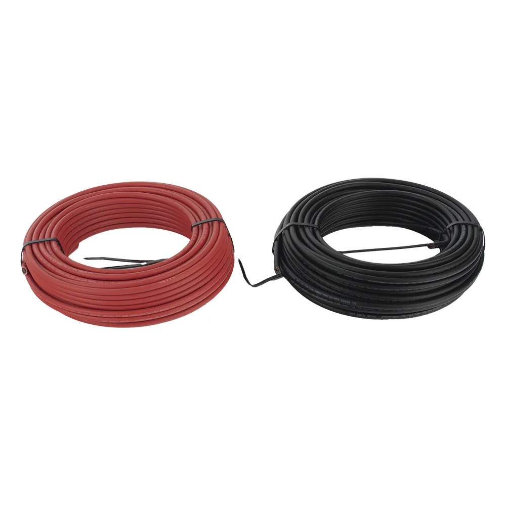 Kit de 2 rollos de 100 metros de cable fotovoltaico de cobre, rojo y negro, calibre 10 AWG (6mm²), Tipo PV,  1000/2000 V y 120°C. – vista 5