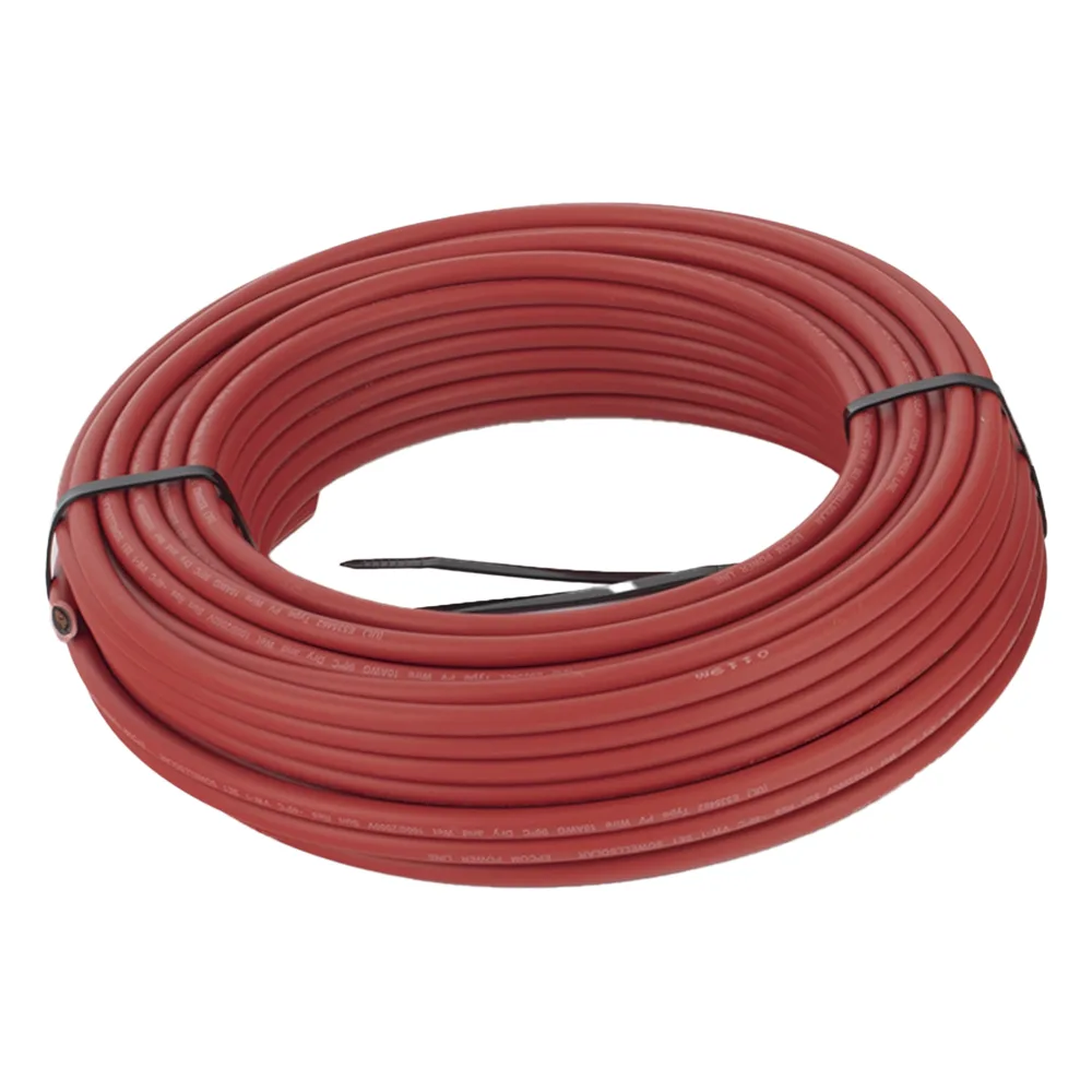 Kit de 2 rollos de 100 metros de cable fotovoltaico de cobre, rojo y negro, calibre 10 AWG (6mm²), Tipo PV,  1000/2000 V y 120°C. – vista 6