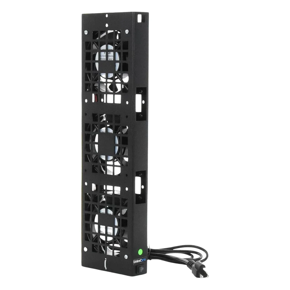 Kit de 3 Ventiladores 110 Vca (12 x 12 cm) con Clavija para Gabinete de Piso – vista 4