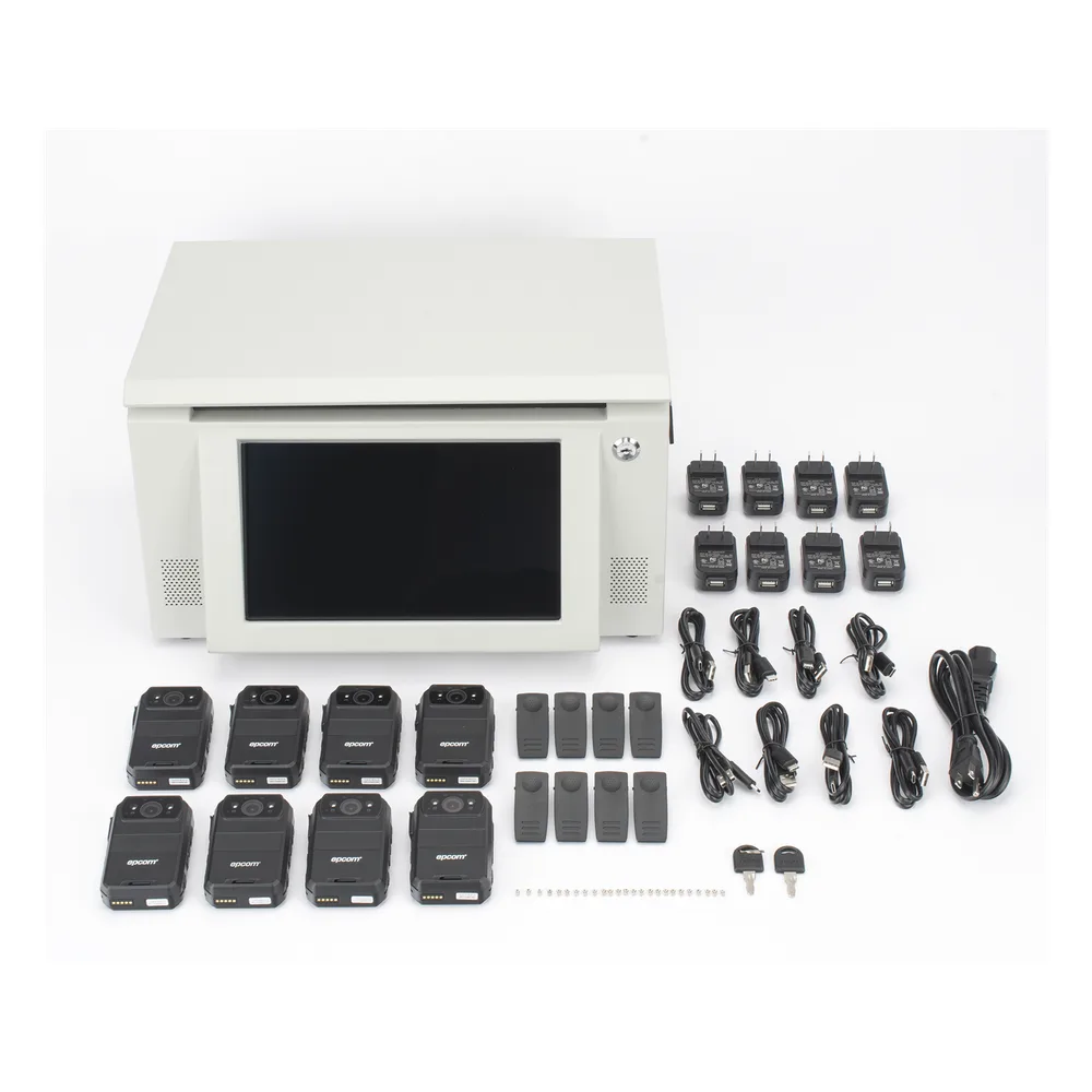 Kit de descarga simultanea para Bodycam | Estación de descarga XMRA8R3 | 8 X Bodycam  XMRR3 – vista 4