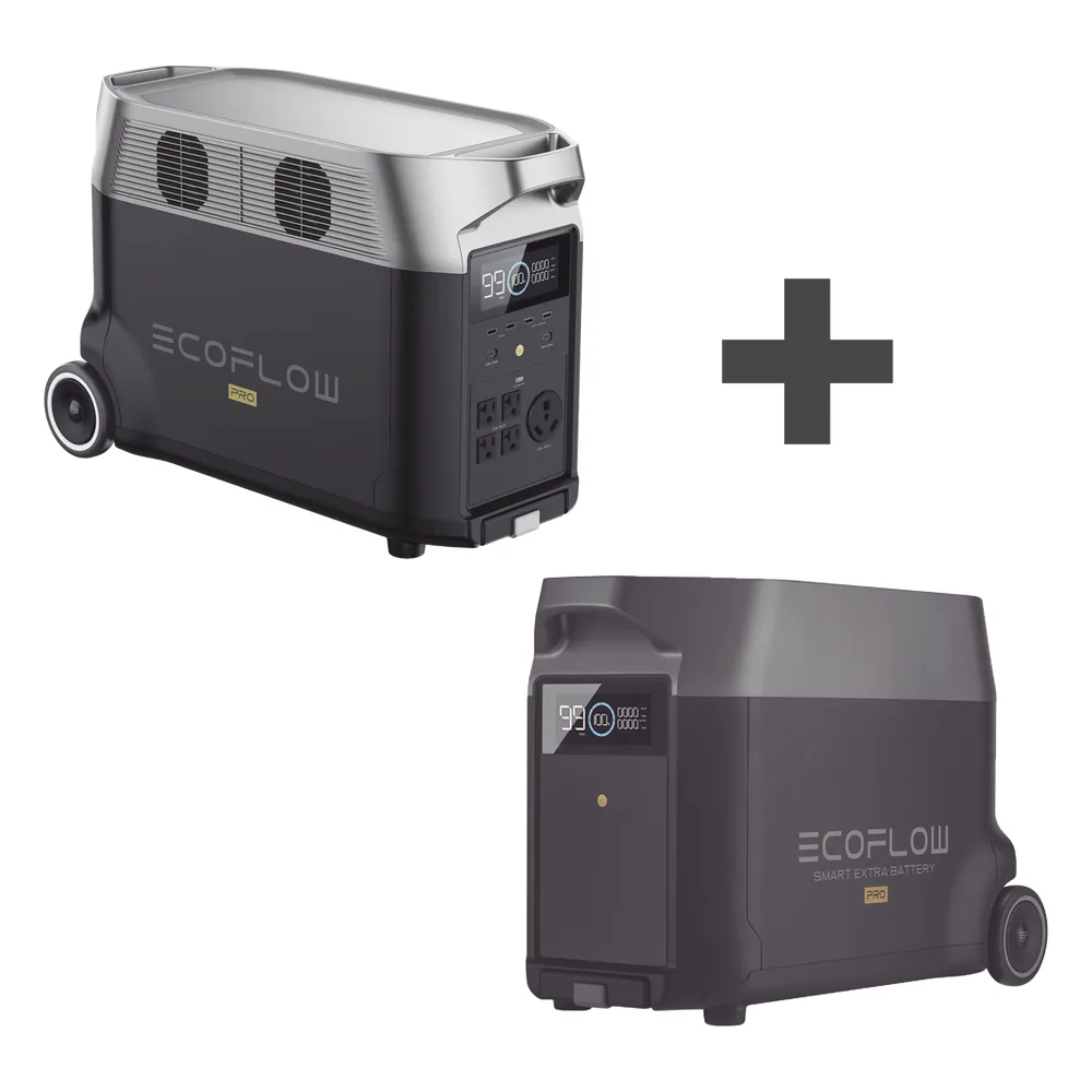 Kit de Estación de Energía Portátil 3600Wh + Batería Externa 3600Wh (7200Wh)
