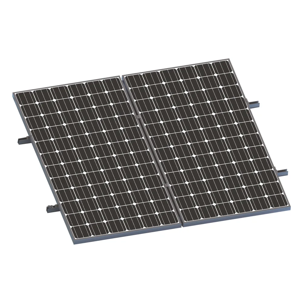 Kit De Minirieles Para Panel Solar Arreglo 1X2 Para Instalación Plano En Lámina