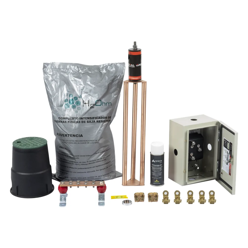Kit de Tierra Física Con Electrodo Magnetoactivo Capacidad Max: 400 AMP