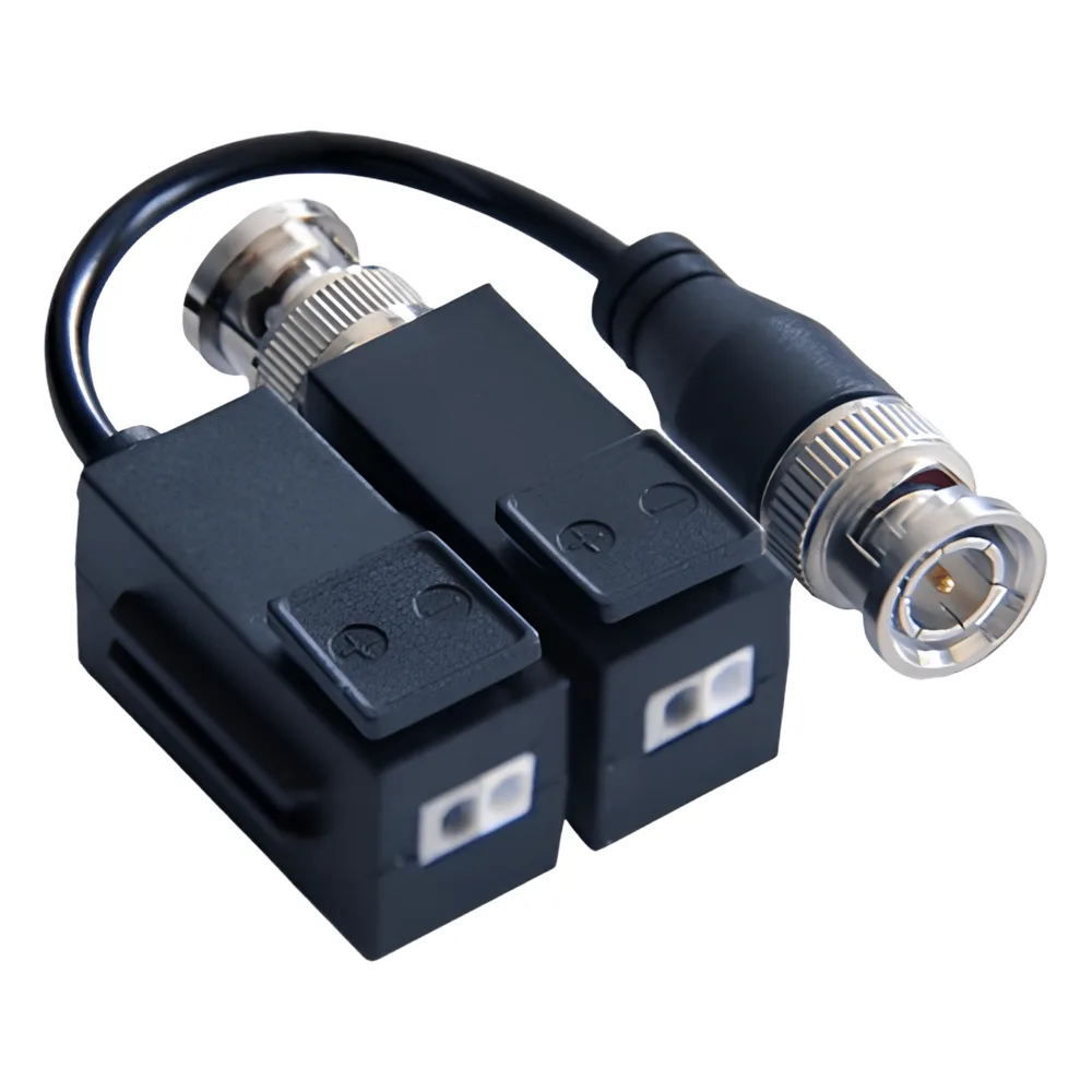 Kit de Transceptor (Balluns) TURBOHD con Boton Push / Hasta 8 MP (4K) / 100% Cobre / Soporta HD-TVI / AHD / CVI / CVBS / Audio por Coaxitron / Datos para Menu de Configurar de Cámaras