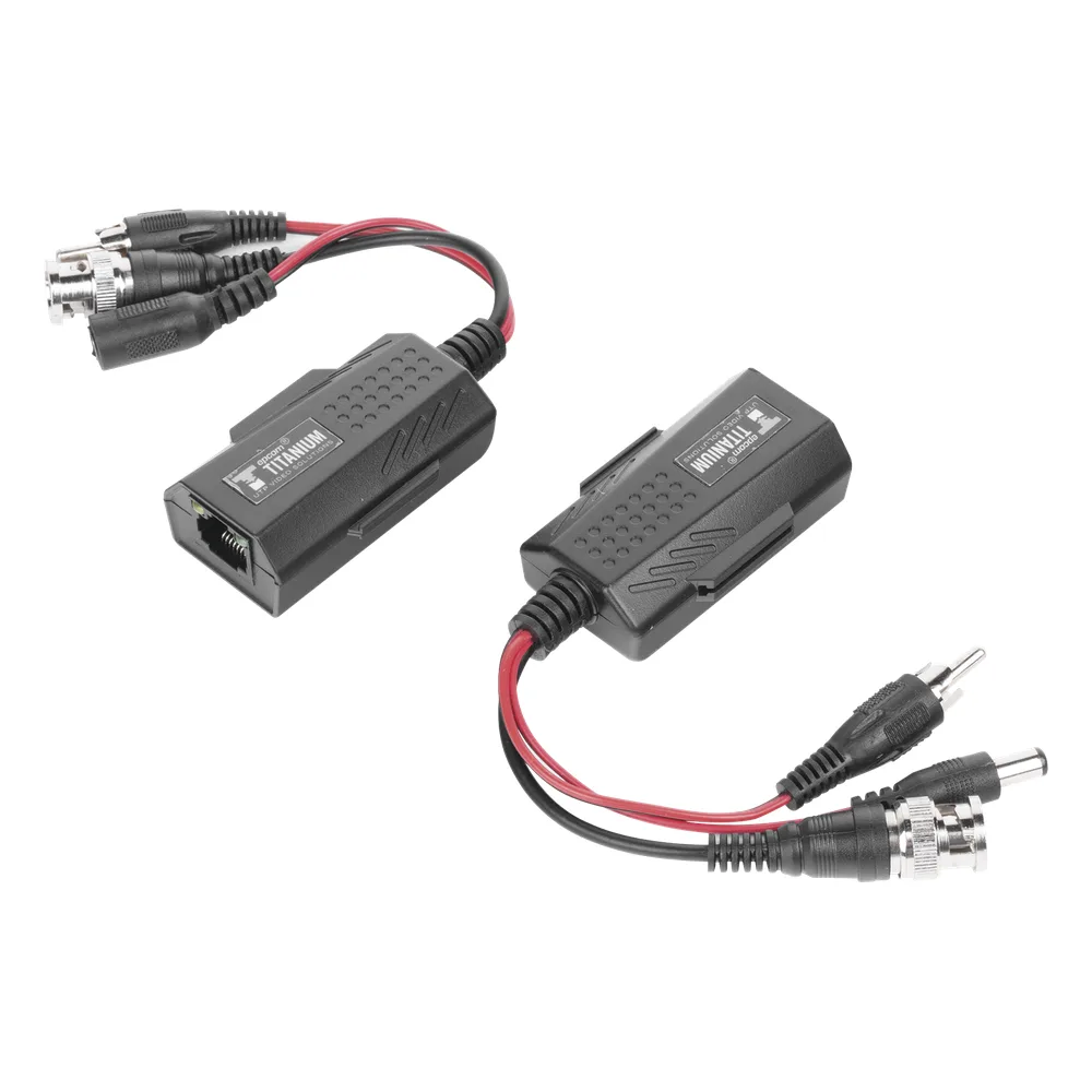Kit de transceptores activos, envía alimentación 12V/24Vcc/AC, video y audio a una distancia de hasta 150 m en 4K para aplicaciones de video por UTP Cat 5e / 6 en alta definición.