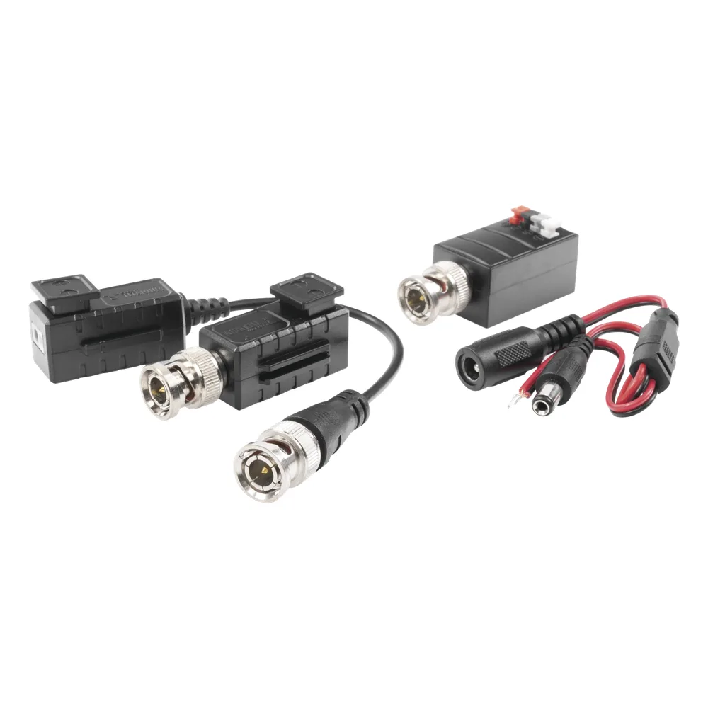 Kit de TRANSCEPTORES DE VIDEO DE LARGO ALCANCE / 320 Metros / Resolución 720P y 1080P / Cat 5e/6 / Compatible con cámaras HD-TVI/CVI/AHD/CVBS / Alimente solo el Receptor / Protección Interconstruida contra sobretensión.
