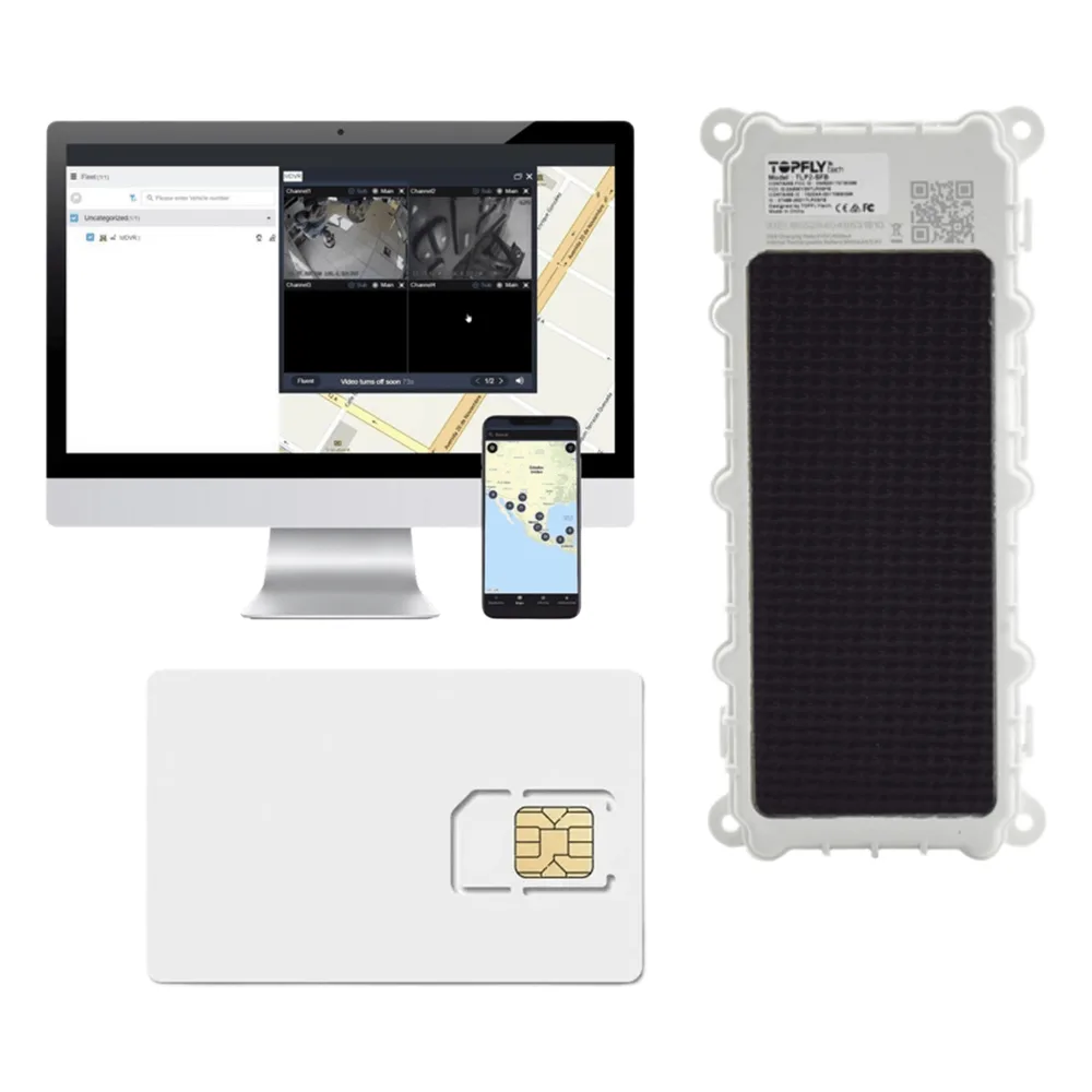 KIT Dispositivo de Seguimiento de Activos / Protección IP67 / Recargable Li 9600 mAh / LTE Cat-M1/NB-IoT / Tamaño Compacto / Funciona con Energía Solar / + EPCOMGPSANUAL + SIM500MB2Y