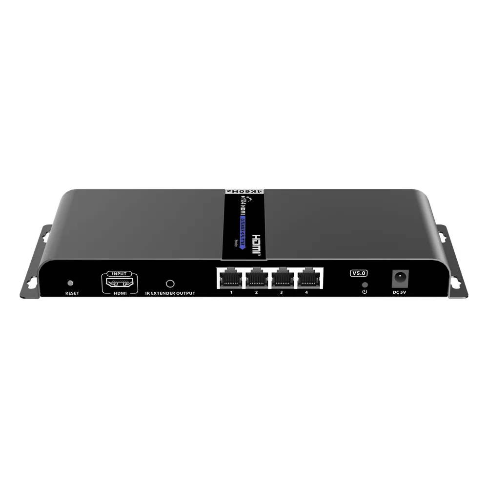 Kit Divisor y Extensor HDMI (Extender Splitter) | Divide 1 Fuente HDMI a 4 Pantallas | Extiende la señal HDMI hasta 120 m | Resolución 4Kx2K @ 60 Hz | Cat 6/6a | Uso 24/7 | Longitud del cable autoajustable – vista 5
