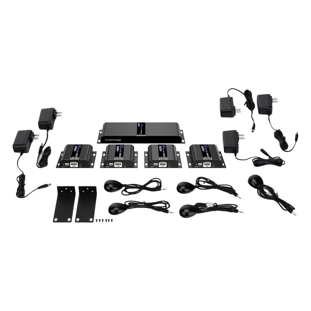 Kit Divisor y Extensor HDMI (Extender Splitter) | Divide 1 Fuente HDMI a 4 Pantallas | Extiende la señal HDMI hasta 120 m | Resolución 4Kx2K @ 60 Hz | Cat 6/6a | Uso 24/7 | Longitud del cable autoajustable – vista 8