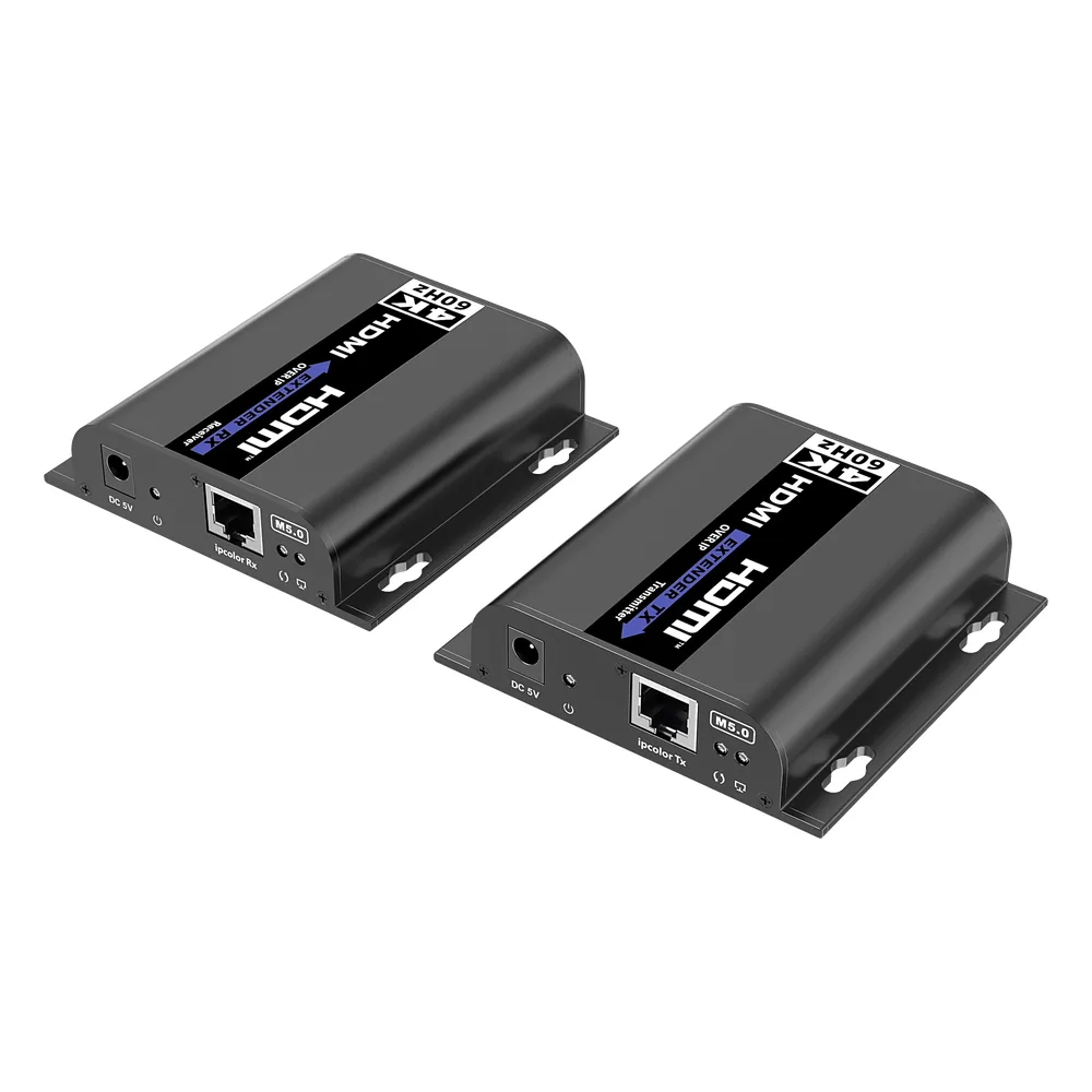 Kit Extensor HDMI | AV sobre IP | 4K@60Hz | 120 m | HDMI 2.0 | HDCP 2.2 | 18 Gbps | Conexión 1:1 , 1:N, N:1 , N:N | Compatible con App iMMS – vista 3