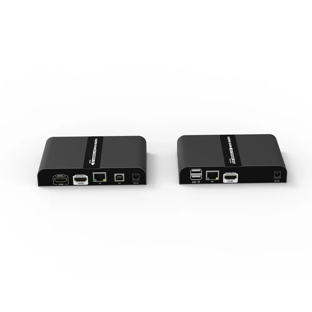 Kit extensor KVM (HDMI y USB 2.0) hasta 100 metros | Resolución 4K @ 30 Hz | Cat 6/6A/7 | CERO LATENCIA | Salida Loop | Soporta Switch Gigabit para control KVM múltiple | Soporta hasta 253 – vista 2